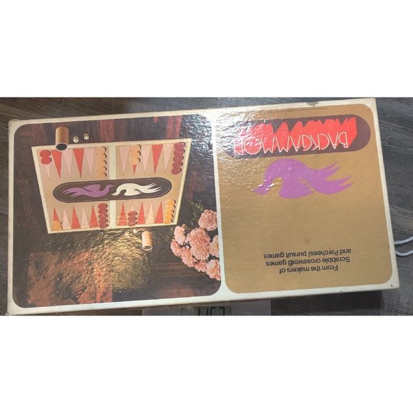 Vintage Backgammon Game Selchow & Righter 1975 Wood Pieces Complete w/o Booklet - Picture 1 of 15